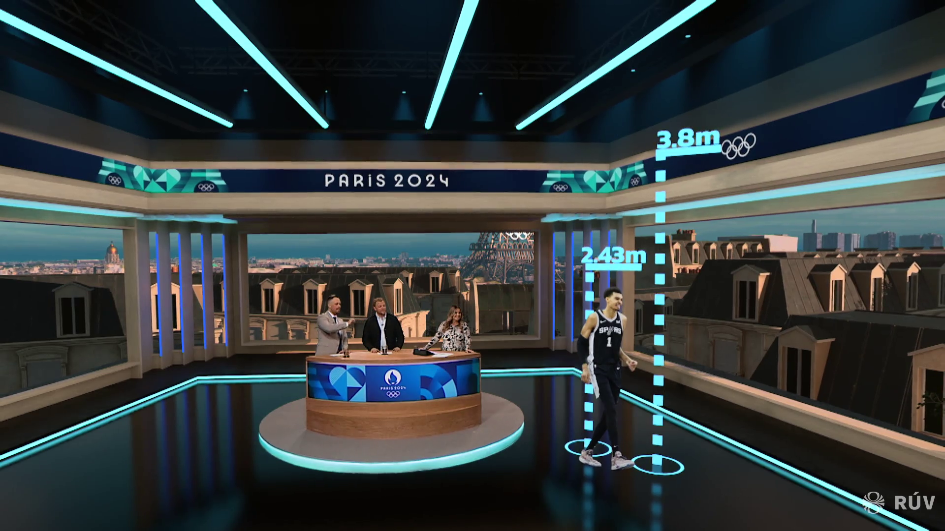 broadcaster RUV showcasing new virtual studio made with Pixotope during the Olympic Games in Paris